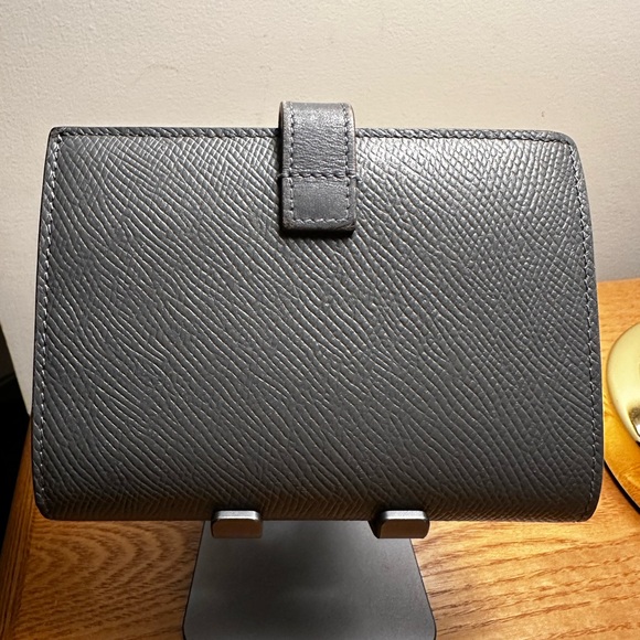 Celine Gray Vintage Leather Wallet. EUC. - Picture 3 of 7